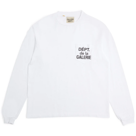 Dept De La Galerie L/S Pocket Tee White