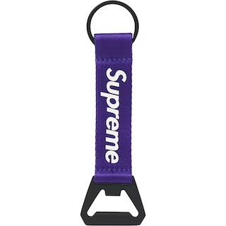 Supreme Bottle Opener Webbing Keychain Purple