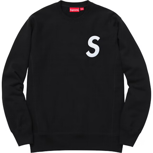 Supreme S Logo Crewneck Black