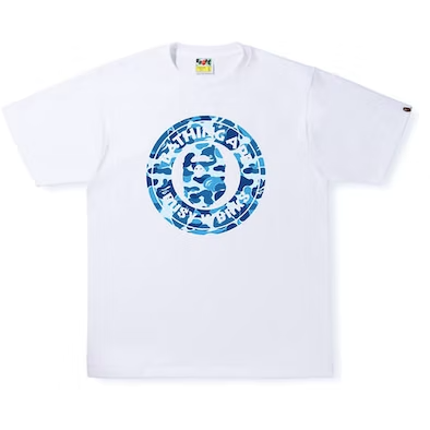 BAPE ABC Camo Single Color Busy Works Tee (SS22) White Blue