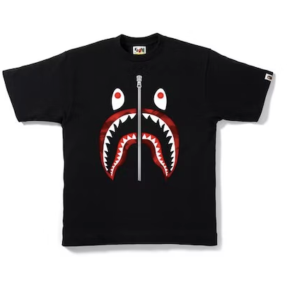 BAPE Color Camo Shark Tee Black/Red