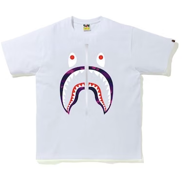 BAPE Color Camo Shark T-Shirt (SS20) White/Purple