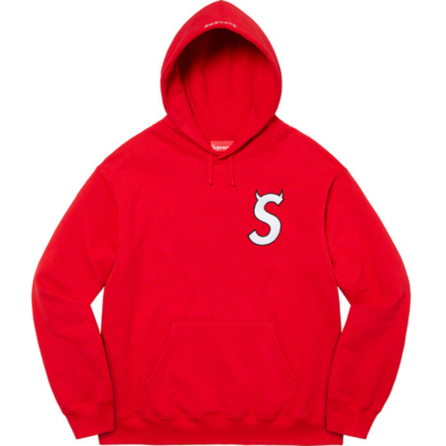 S Logo Hooded Sweatshirt Red