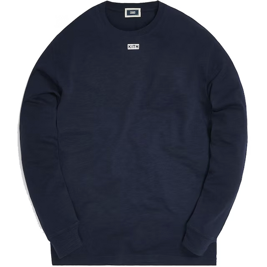 Kith JFK Slub Jersey L/S Tee Obsidian Navy