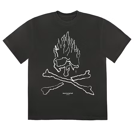 Travis Scott Cactus Jack For Mastermind Skull T-shirt Black