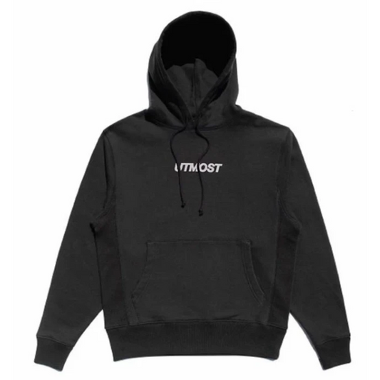 Utmost Co Black Solid Logo Hoodie