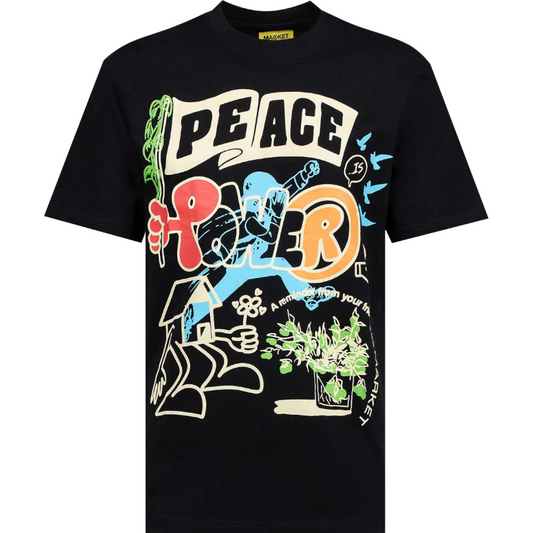 Market Peace And Power Tee 'Black'