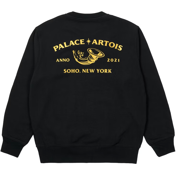 Palace x Stella Artois Cartouche Crew Black