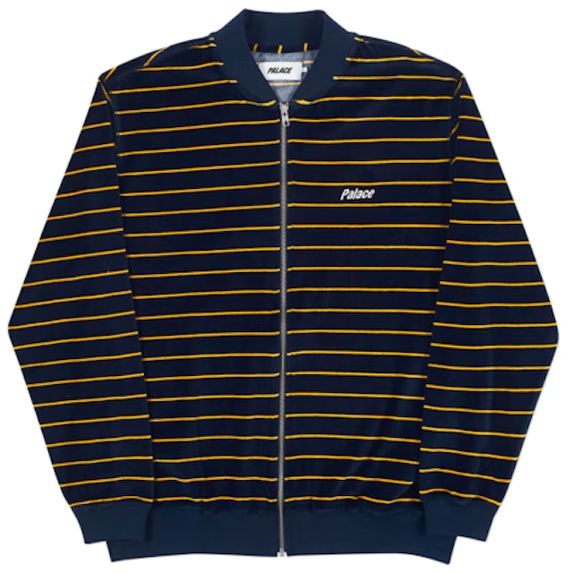 Palace Velour Bomber Navy/Yellow