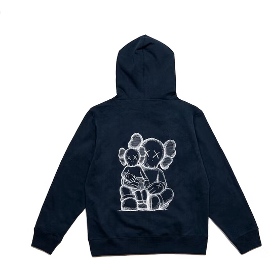 KAWS Holiday Changbai Mountain Zip Up Hoodie Navy