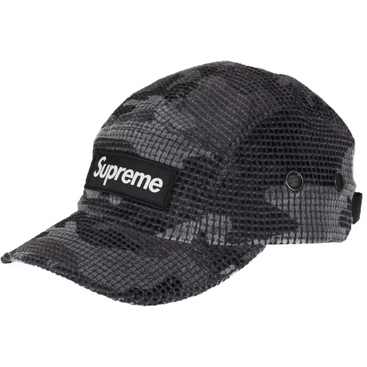 Supreme Camo Grid Velvet Camp Cap Black Camo