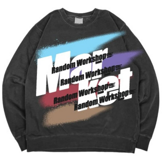 MARKET RANDOM WORKSHOP SPLATTER CREWNECK SWEATSHIRT