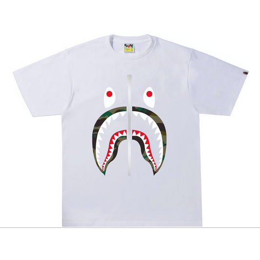 BAPE 1st Camo Shark Tee (SS22) White/Green