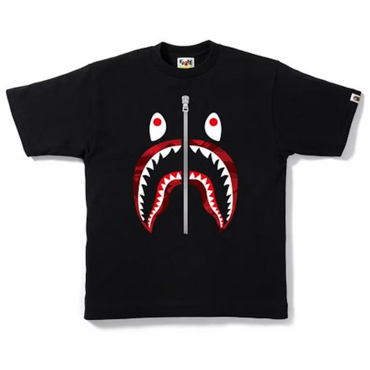 BAPE Color Camo Shark Tee Black/Red