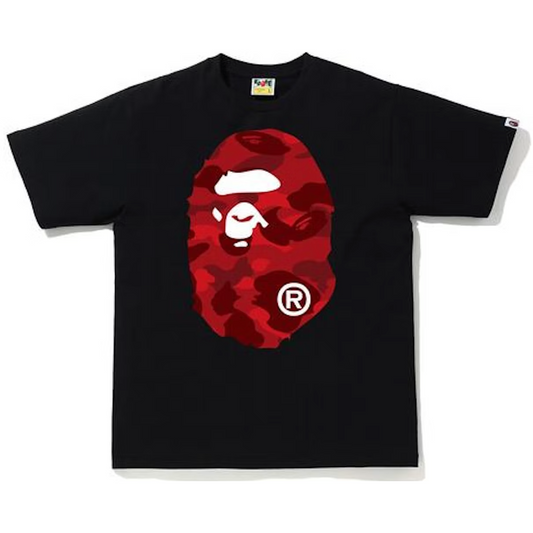 BAPE Color Camo Big Ape Head T-Shirt (SS20) Black/Red