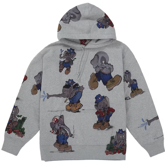 Supreme Elephant Hooded Sweatshirt Heather Grey