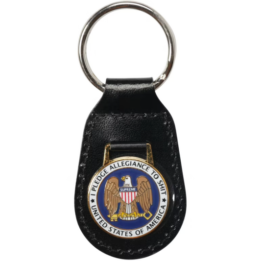 Supreme Pledge Allegiance Keychain Black