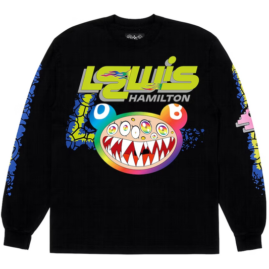 Takashi Murakami Lewis Hamilton Flame Out Longsleeve T-shirt Black