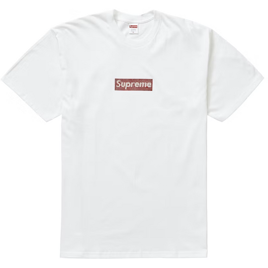 Supreme Swarovski Box Logo Tee White