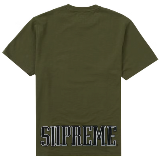 Supreme Contrast Appliqué S/S Top Olive