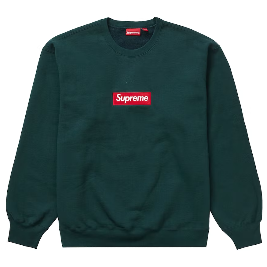 Supreme Box Logo Crewneck (FW22) Dark Pine