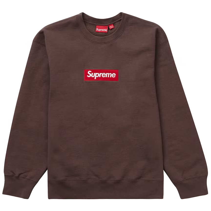 Supreme Box Logo Crewneck (FW22) Brown