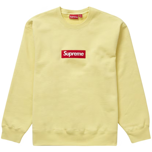 Supreme Box Logo Crewneck (FW22) Pale Yellow