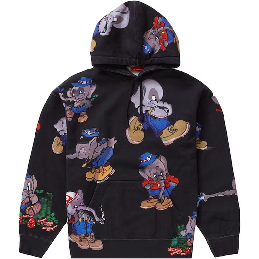 Supreme Elephant Hooded Sweatshirt Black