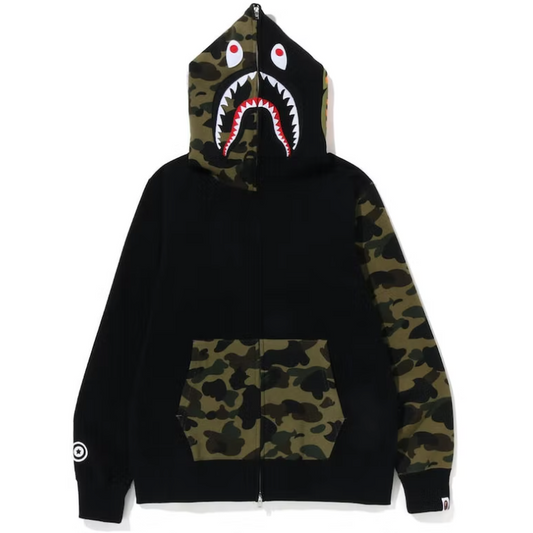 BAPE 1st Camo Shark Full Zip Hoodie (SS23) Black