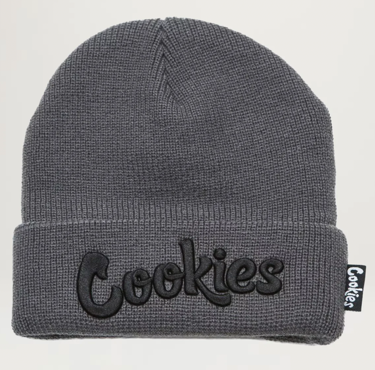 ORIGINAL MINT EMBROIDERED KNIT BEANIE GREY