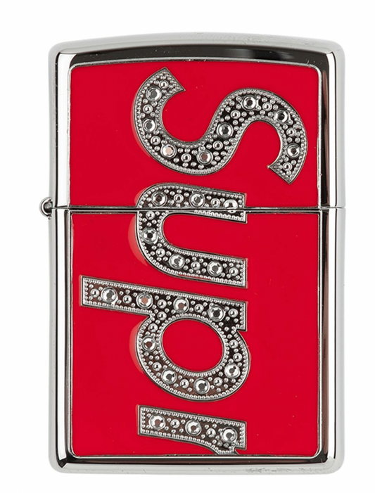 Supreme Swarovski Zippo Red