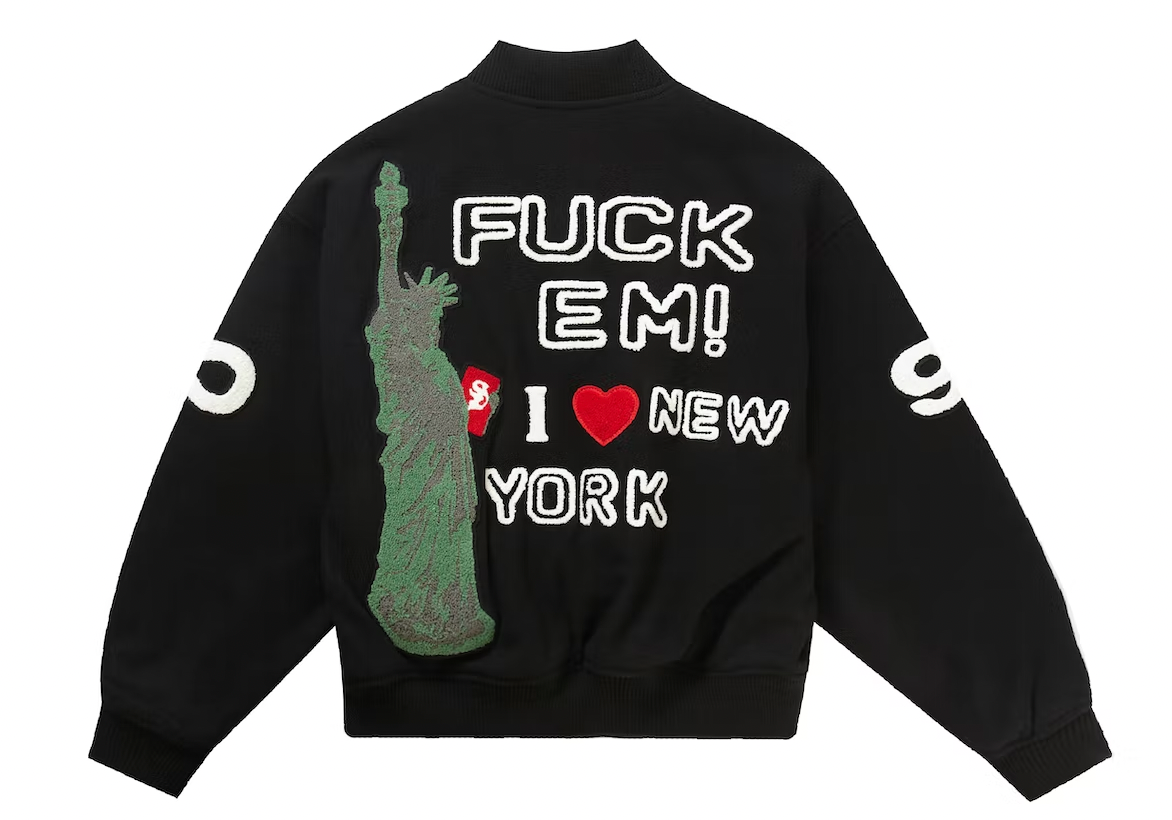 Supreme Tourist Varsity Jacket Black – Dousedshop