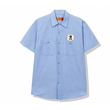 Anti Social Social Club x USPS Work Shirt Light Blue - Dousedshop