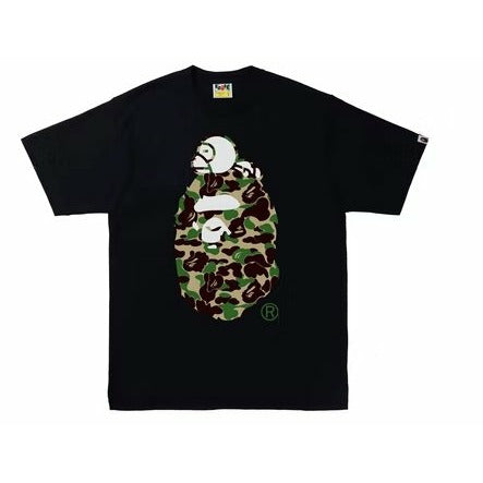 BAPE ABC Camo Milo On Big Ape Tee Black/Green - Dousedshop