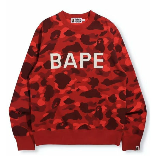 BAPE Color Camo BAPE Crewneck (Online Exclusive) Crewneck (FW21) Red - Dousedshop