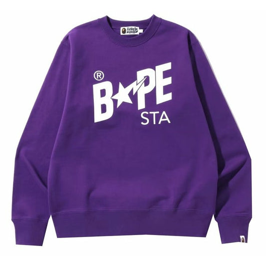 BAPE Sta Logo Crewneck Purple - Dousedshop