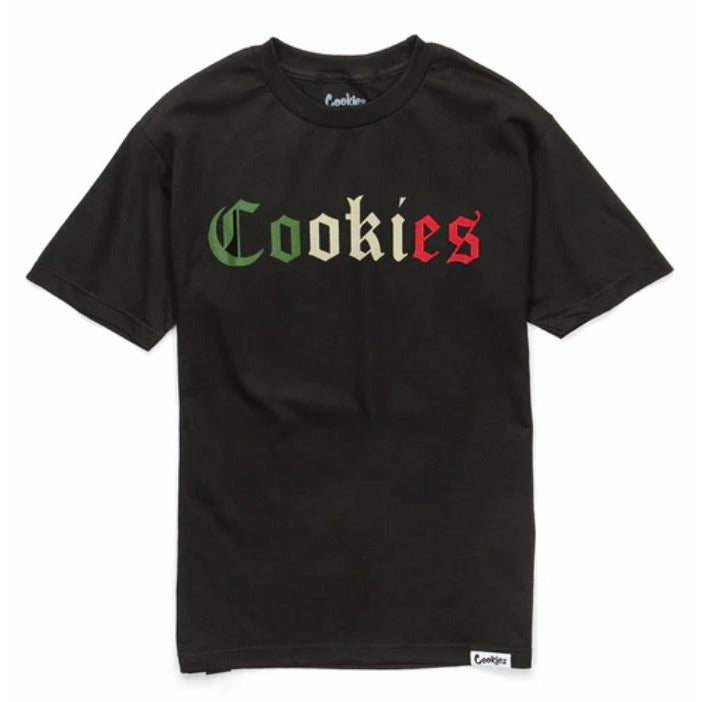 Cookies Represent Flocked Tee Black - Dousedshop