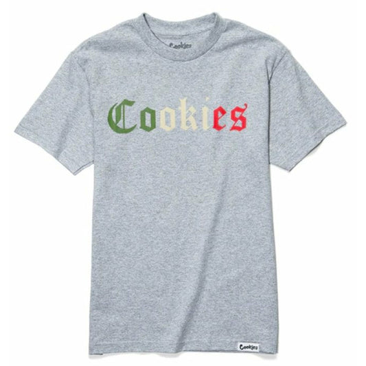 Cookies Represent Flocked Tee Grey - Dousedshop