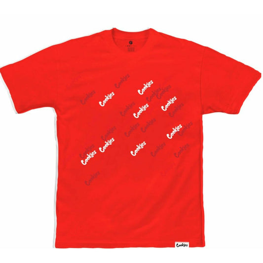 Cookies Triple Beam Logo Tee Red - Dousedshop