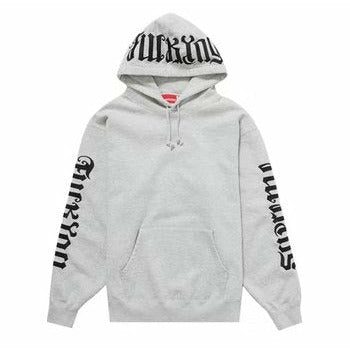 Supreme Ambigram Hooded Sweatshirt Heather Grey - Dousedshop