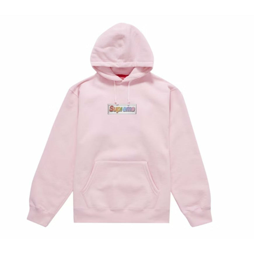 Supreme Bling Box Logo Hooded Sweatshirt Light Pink - Dousedshop