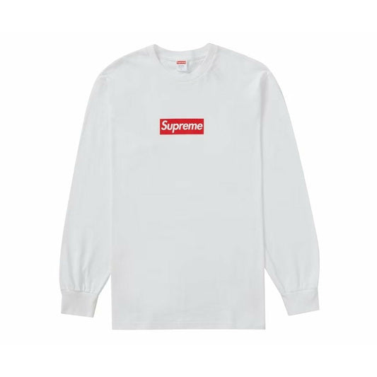 Supreme Box Logo L/S Tee White - Dousedshop