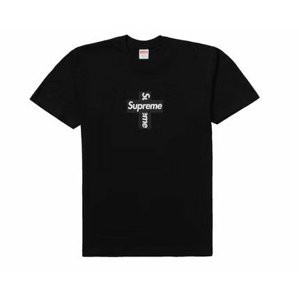 Supreme Cross Box Logo Tee Black - Dousedshop