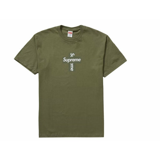 Supreme Cross Box Logo Tee Light Olive - Dousedshop