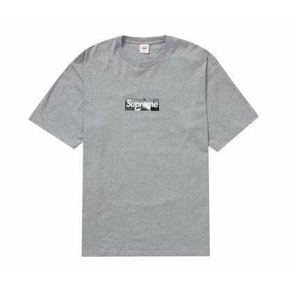 Supreme Emilio Pucci Box Logo Tee Heather Grey/Black - Dousedshop