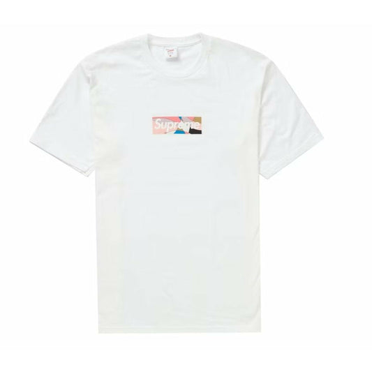 Supreme Emilio Pucci Box Logo Tee White/Dusty Pink - Dousedshop