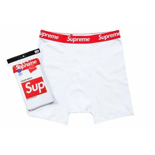 Supreme Hanes Boxer (4 Pack) Briefs White - Dousedshop