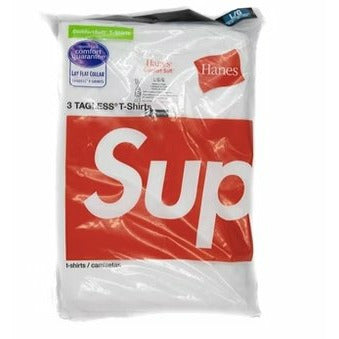 Supreme Hanes Tagless Tees (3 Pack) White - Dousedshop