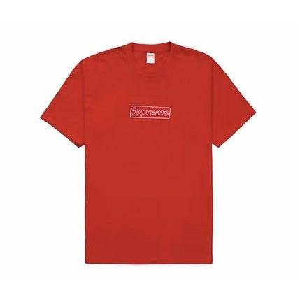 Supreme KAWS Chalk Logo Tee Red - Dousedshop