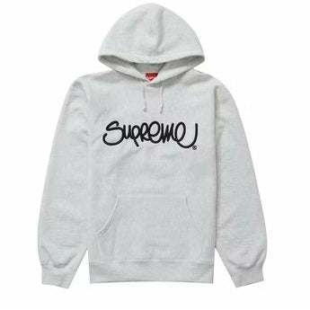 Supreme Raised Handstyle Hooded Sweatshirt Ash Grey - Dousedshop